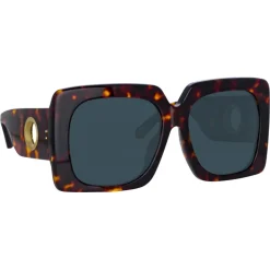 Linda Farrow - Sierra Oversized Sunglasses in Tortoiseshell - LFL1346C3SUN - Linda Farrow Eyewear - Avvenice