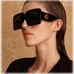 Linda Farrow - Sierra Oversized Sunglasses in Black - LFL1346C1SUN - Linda Farrow Eyewear - Avvenice