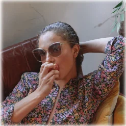 Linda Farrow - Silvie Cat Eye Sunglasses in Ash - LFL1244C3SUN - Linda Farrow Eyewear - Avvenice