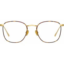 Linda Farrow - Simon Square Optical Glasses in Yellow Gold Tortoiseshell - LFLC479C17OPT - Linda Farrow Eyewear - Avvenice