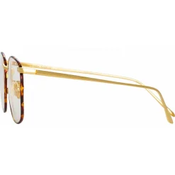 Linda Farrow - Simon Square Optical Glasses in Yellow Gold Tortoiseshell - LFLC479C17OPT - Linda Farrow Eyewear - Avvenice