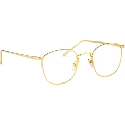 Linda Farrow - Simon Square Optical Glasses in Yellow Gold - LFLC479C6OPT - Linda Farrow Eyewear - Avvenice