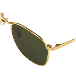 Linda Farrow - Simon Square Sunglasses in Yellow Gold - LFLC479C5SUN - Linda Farrow Eyewear - Avvenice