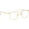 Linda Farrow - SImon Square Optical Glasses in Yellow Gold - LFL479C6OPT - Linda Farrow Eyewear - Avvenice