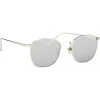 Linda Farrow - Simon Square Sunglasses in White Gold - LFLC479C2SUN - Linda Farrow Eyewear - Avvenice