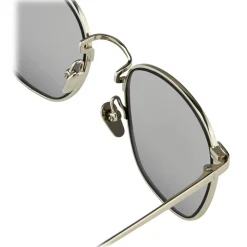 Linda Farrow - Simon Square Sunglasses in White Gold - LFLC479C2SUN - Linda Farrow Eyewear - Avvenice