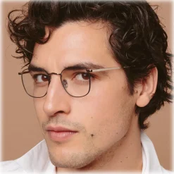 Linda Farrow - Simon Square Optical Glasses in Light Gold Black - LFLC479C20OPT - Linda Farrow Eyewear - Avvenice