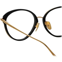 Linda Farrow - Song Cat Eye Optical Frame in Yellow Gold - LFL1445C4OPT - Linda Farrow Eyewear - Avvenice