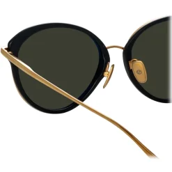 Linda Farrow - Song Cat Eye Sunglasses in Yellow Gold and Black - LFL1445C1SUN - Linda Farrow Eyewear - Avvenice