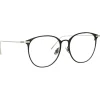 Linda Farrow - Sophia A Oval Optical Glasses in Black White Gold - LF45AC2OPT - Linda Farrow Eyewear - Avvenice