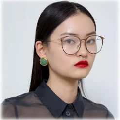 Linda Farrow - Sophia Oval Optical Glasses in Brown - LF45C3OPT - Linda Farrow Eyewear - Avvenice