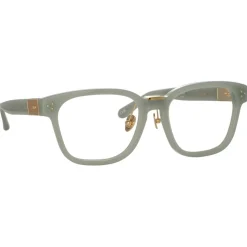 Linda Farrow - Steffen A Optical D-Frame in Steel - LFL1402AC3OPT - Linda Farrow Eyewear - Avvenice