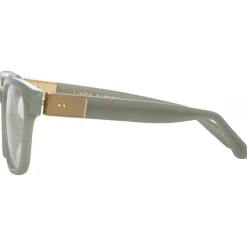 Linda Farrow - Steffen Optical D-Frame in Steel - LFL1402C6OPT - Linda Farrow Eyewear - Avvenice