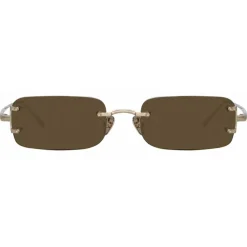 Linda Farrow - Taylor Rectangular Sunglasses in Light Gold Brown - LFL1131C2SUN - Linda Farrow Eyewear - Avvenice