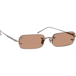 Linda Farrow - Taylor Rectangular Sunglasses in Light Gold Sand - LFL1131C10SUN - Linda Farrow Eyewear - Avvenice