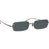 Linda Farrow - Taylor Rectangular Sunglasses in Nickel - LFL1131C4SUN - Linda Farrow Eyewear - Avvenice