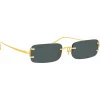 Linda Farrow - Taylor Rectangular Sunglasses in Yellow Gold Grey - LFL1131C1SUN - Linda Farrow Eyewear - Avvenice