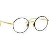 Linda Farrow - The Adams Oval Optical Glasses in Black Yellow Gold (C1) - LFL925C1OPT - Linda Farrow Eyewear - Avvenice