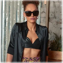 Linda Farrow - The Freya Square Sunglasses in Black - LFL1175C1SUN - Linda Farrow Eyewear - Avvenice