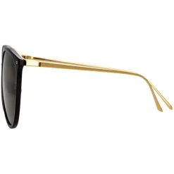 Linda Farrow - The Kings Oversized Sunglasses in Black (C1) - LFL747C1SUN - Linda Farrow Eyewear - Avvenice