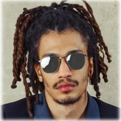 Linda Farrow - The Simon Square Sunglasses in White Gold (C2) - LFL479C2SUN - Linda Farrow Eyewear - Avvenice