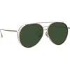 Linda Farrow - Torino Aviator Sunglasses in Light Gold - LFL1360C3SUN - Linda Farrow Eyewear - Avvenice