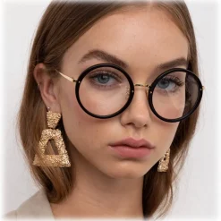 Linda Farrow - Tracy Oversized Optical Glasses in Black - LFL239C1OPT - Linda Farrow Eyewear - Avvenice