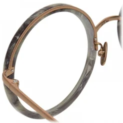 Linda Farrow - Tracy Round Optical Glasses in Grey Marble - LFL239C54OPT - Linda Farrow Eyewear - Avvenice