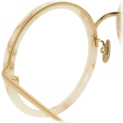 Linda Farrow - Tracy Round Optical Glasses in Quartz - LFL239C55OPT - Linda Farrow Eyewear - Avvenice