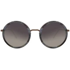 Linda Farrow - Tracy Round Sunglasses in Grey Marble - LFL239C50SUN - Linda Farrow Eyewear - Avvenice