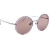 Linda Farrow - Tracy Round Sunglasses in Milky Purple - LFL239C59SUN - Linda Farrow Eyewear - Avvenice