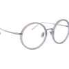 Linda Farrow - Tracy Round Optical Glasses in Milky Purple - LFL239C63OPT - Linda Farrow Eyewear - Avvenice