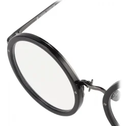 Linda Farrow - Tracy Round Optical Glasses in Black - LFL239C19OPT - Linda Farrow Eyewear - Avvenice