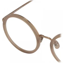 Linda Farrow - Tracy Round Optical Glasses in Oyster - LFL239C8OPT - Linda Farrow Eyewear - Avvenice