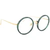 Linda Farrow - Tracy Round Optical Glasses in Jade - LFL239C53OPT - Linda Farrow Eyewear - Avvenice