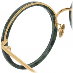 Linda Farrow - Tracy Round Optical Glasses in Jade - LFL239C53OPT - Linda Farrow Eyewear - Avvenice