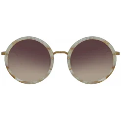 Linda Farrow - Tracy Round Sunglasses in Quartz - LFL239C51SUN - Linda Farrow Eyewear - Avvenice
