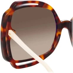 Linda Farrow - Valentina Squared Sunglasses in Tortoiseshell - LFL1173C2SUN - Linda Farrow Eyewear - Avvenice