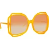 Linda Farrow - Valentina Squared Sunglasses in Orange - LFL1173C5SUN - Linda Farrow Eyewear - Avvenice
