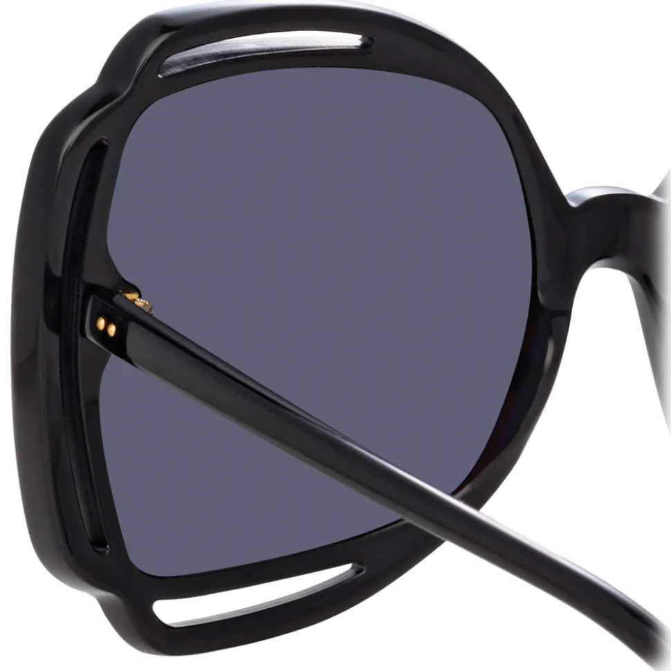 Linda Farrow - Valentina Squared Sunglasses in Black - LFL1173C1SUN - Linda Farrow Eyewear - Avvenice