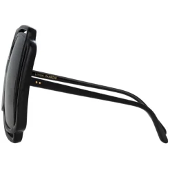 Linda Farrow - Valentina Squared Sunglasses in Black - LFL1173C1SUN - Linda Farrow Eyewear - Avvenice