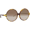 Linda Farrow - Victoria Round Sunglasses in Tortoiseshell - LFL1259C2SUN - Linda Farrow Eyewear - Avvenice