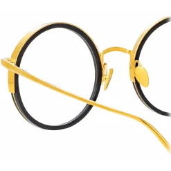 Linda Farrow - Watson Round Optical Glasses in Black - LFL1119C4OPT - Linda Farrow Eyewear - Avvenice
