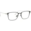 Linda Farrow - Willis Rectangular Optical Glasses in Black White Gold - LF46C2OPT - Linda Farrow Eyewear - Avvenice