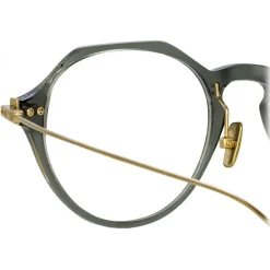 Linda Farrow - Wren Oval Optical Glasses in Green - LF05AC13OPT - Linda Farrow Eyewear - Avvenice