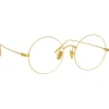 Linda Farrow - Zaha Round Optical Glasses in Yellow Gold - LF32C1OPT - Linda Farrow Eyewear - Avvenice
