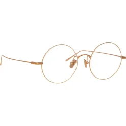Linda Farrow - Zaha Round Optical Glasses in Rose Gold - LF32C3OPT - Linda Farrow Eyewear - Avvenice