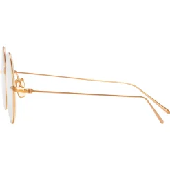 Linda Farrow - Zaha Round Optical Glasses in Rose Gold - LF32C3OPT - Linda Farrow Eyewear - Avvenice
