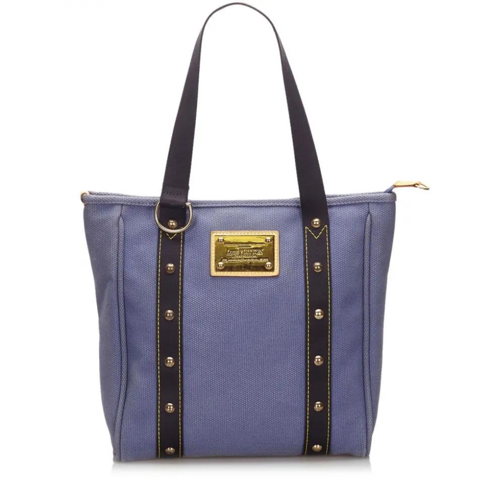 Louis Vuitton Vintage - Antigua Cabas MM Bag - Blue - Fabric and Canvas Handbag - Luxury High Quality - Avvenice