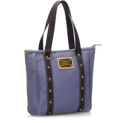 Louis Vuitton Vintage - Antigua Cabas MM Bag - Blue - Fabric and Canvas Handbag - Luxury High Quality - Avvenice